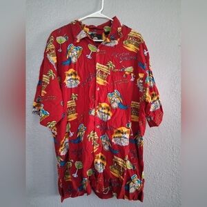 Jimmy Buffett Margaritaville Button Down Hawaiian Shirt 5 O’clock Somewhere XXL